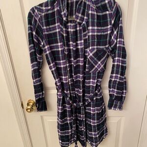 Pendleton x Gap Blue/Red Plaid Shirt-Dress